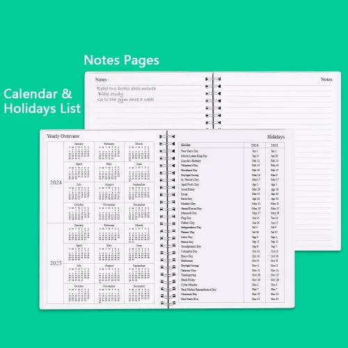 Miniatura 4 de Nokingo Agenda sin fecha para 2026 o cualquier año, organizador semanal y mensual para rastrear objetivos, 5.85 x 8.25 pulgadas, perfecto