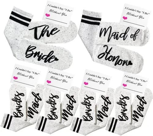 Miniatura 12 de Regalos de dama de honor para mujeres, regalos de boda, propuesta, regalos de despedida de soltera, decoraciones de calcetines de novia..
