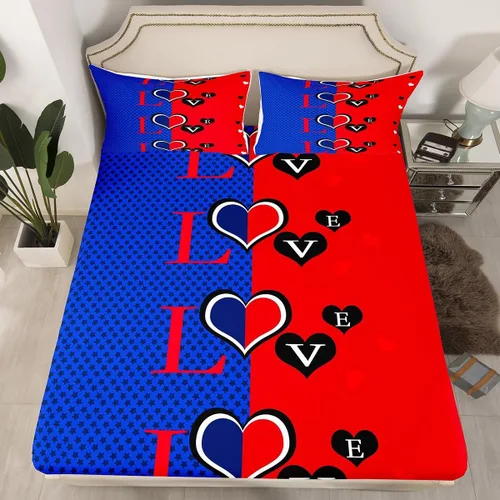 Miniatura 30 de Sábana bajera ajustable King Crown vintage negro y gris, sábanas románticas para el día de San Valentín, tamaño individual para mujeres, regalos