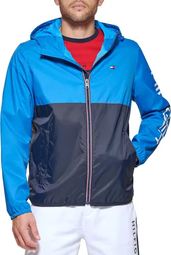 Miniatura 2 de Tommy Hilfiger Chaqueta de lluvia ligera activa resistente al agua con capucha para hombre