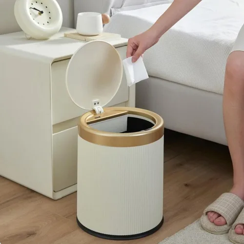 Miniatura 4 de URALFA Cubo de basura automático con sensor de movimiento para baño con tapa, cubo de basura sin contacto, cubo de basura inteligente a prueba
