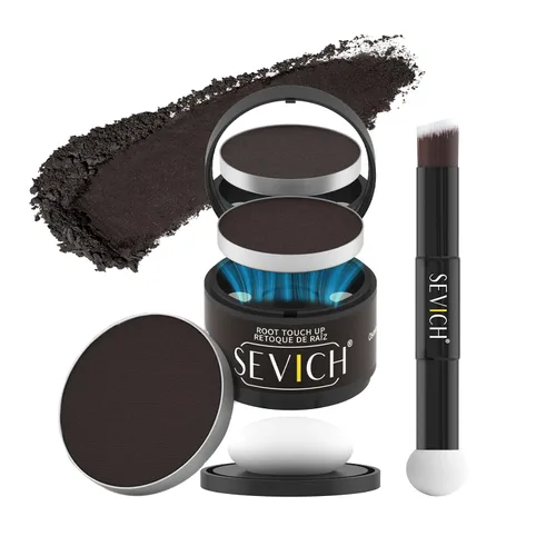 Miniatura 52 de Sevich - Sombra instantánea en polvo para línea capilar de cobertura rápida, corrector rápido de raíz de canas finas, cejas y barba, resistente al
