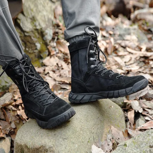 Miniatura 2 de FREE SOLDIER Men's 8 Inch Tactical Side Zip Boots Military Army Work Boots Lightweight Combat Boot for Motorcycle Boot