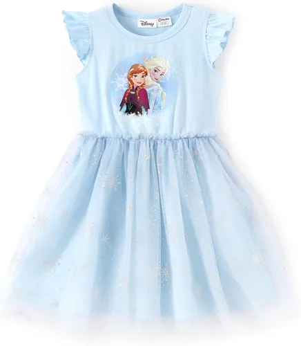 Miniatura 19 de Disney Frozen Elsa Princesa Cenicienta Ariel Jazmín Rapunzel Vestido para bebé/niña, Vestido de manga larga con volantes y superposición de malla