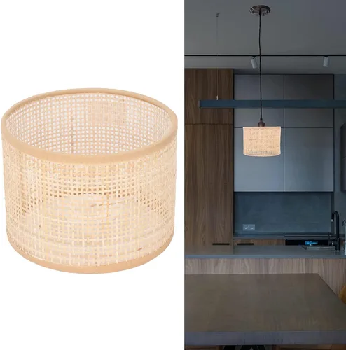 Miniatura 3 de Hilitand Lámpara de ratán Reemplazo de pantalla E27 E14 para lámpara de mesa Lámpara de pie Pequeña lámpara de noche