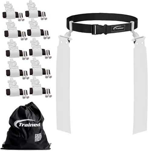 Miniatura 24 de Trained Cinturones de fútbol con bandera de hombre, juego de fútbol con bandera ajustable para equipos deportivos, entrenamiento y competencia