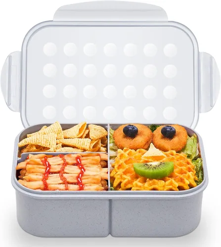 Miniatura 19 de MISS BIG® Lonchera Bento para adultos, fiambrera, a prueba de fugas, sin BPA y sin tintes químicos, para lavavajillas y microondas