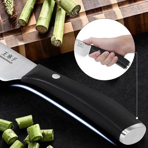 Miniatura 4 de WANGMAZI Juego de cuchillos de chef Premium de alta calidad, mango ergonómico de remache de acero inoxidable de alto carbono, juego de cuchillos