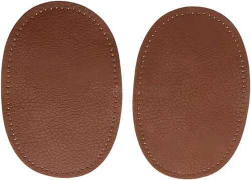 BeeSpring 2 Piezas De Cuero Pu Parche Coser En Parches Repir Codo Rodilla Para Ropa Accesorios De Ropa - Color Café