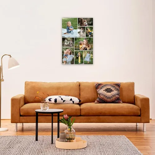Miniatura 2 de CCWACPP Arte de Pared Personalizada de Foto a Lienzo, Impresiones de Foto en Lienzo Personalizadas, Collage Personalizado, Personaliza Múltiples