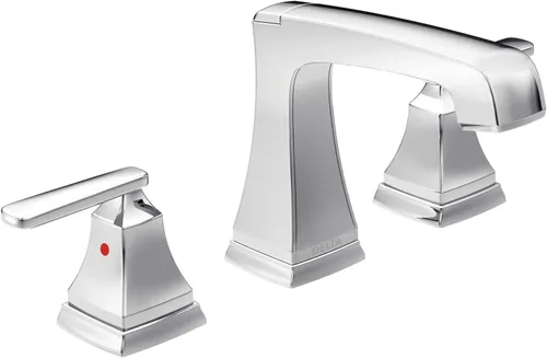 Delta Ashlyn - Grifo de baño cromado de 3 agujeros, 8 pulgadas, grifo de lavabo de baño extendido para tocador, montaje de drenaje de metal Cromo