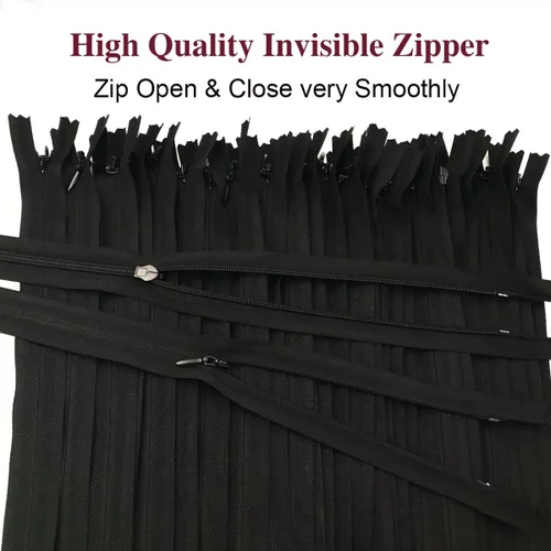 Miniatura 2 de 20 piezas de cremallera invisible de nailon, para coser para prendas hechas a mano/bolsos/textiles para el hogar, especial para costurero
