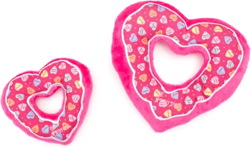 Miniatura 2 de The Worthy Dog Tough Puppy Love Heart - Juguete duradero para perros resistente a los mordedores, con múltiples chirriantes, forro de malla Negro