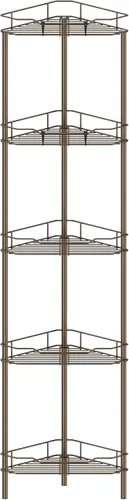 Miniatura 16 de HuggieGems Estante Organizador de Esquina para Ducha de 2 Niveles con Ganchos, Soporte de Estantes de Baño, Negro