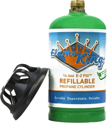Miniatura 13 de Flame King Tanque de Cilindro de Propano de Aluminio Vacío de 1LB - Resistente a la Corrosión y Libre de Óxido, Ideal para Acampar y Pequeños