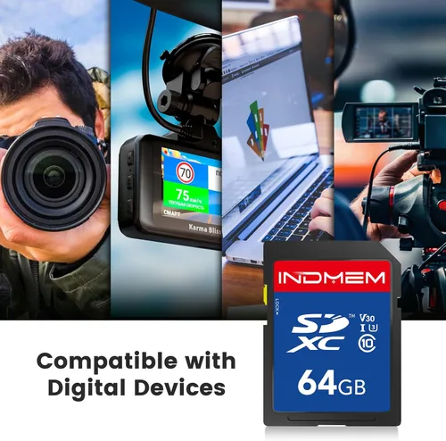 Miniatura 4 de Tarjeta SD de 64 GB, alta velocidad de hasta 90 M/S, C10/U3/V30, tarjetas de memoria SDXC UHS-I, video Full HD y 4K compatible con cámara digital