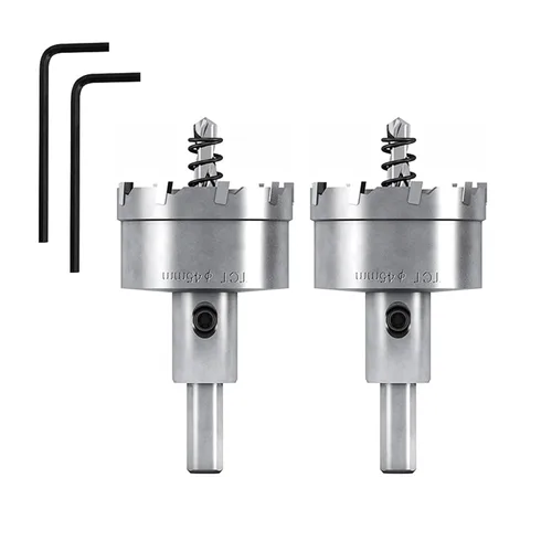Juego de sierra de carburo de 1 3/4 pulgadas y 1.772 in para taladro de taladro de metal con broca piloto para hojas de acero inoxidable, tubos de