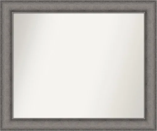 Miniatura 552 de Amanti Art Espejo de pared personalizado no biselado (24.5 x 24.5 pulgadas), marco gris marrón alta, varios tamaños personalizados, espejo de baño