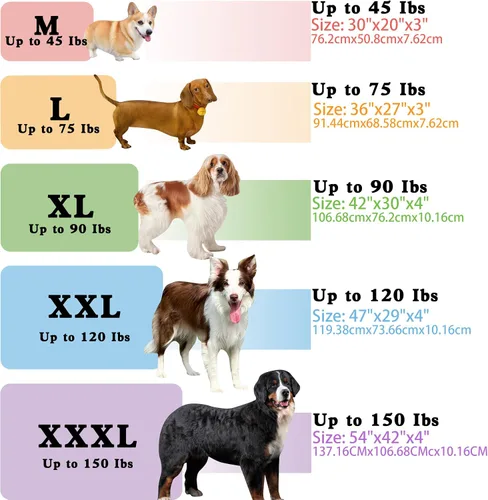 Miniatura 6 de Cama para perro, almohadilla para jaula de perro con funda extraíble lavable para mascotas, parte inferior antideslizante, camas ortopédicas Gris