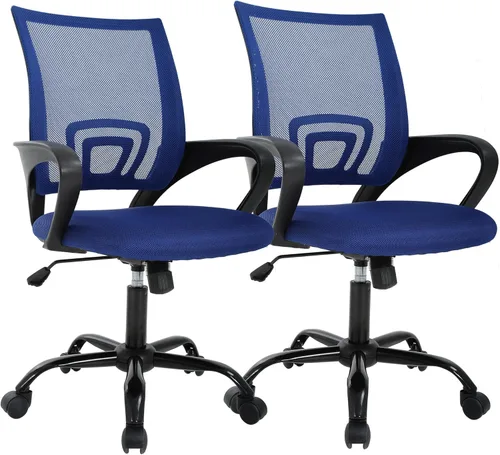 Miniatura 13 de PayLessHere Silla de Oficina para Computadora Ergonómica Económica Silla de Escritorio Ajustable Cómoda de Respaldo Medio para Tareas con Ruedas