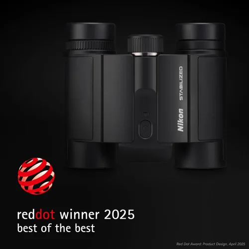 Miniatura 2 de Nikon Prismáticos estabilizados de 10 x 25 – Estabilización óptica de imagen, visión sin borrosidad, diseño impermeable, aumento de 10x para caza