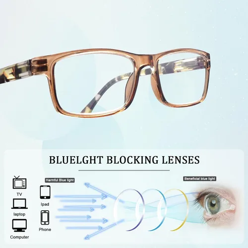 Miniatura 3 de Gafas de lectura para mujeres/hombres, bloqueo de luz azul, para lectura frente a la computadora, antifatiga ocular, 6 paquetes