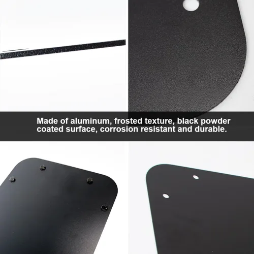 Miniatura 4 de Placa de llenado de repuesto para porta neumáticos de aluminio con tapa plana para ventilación de portón trasero y tapón de goma para marco
