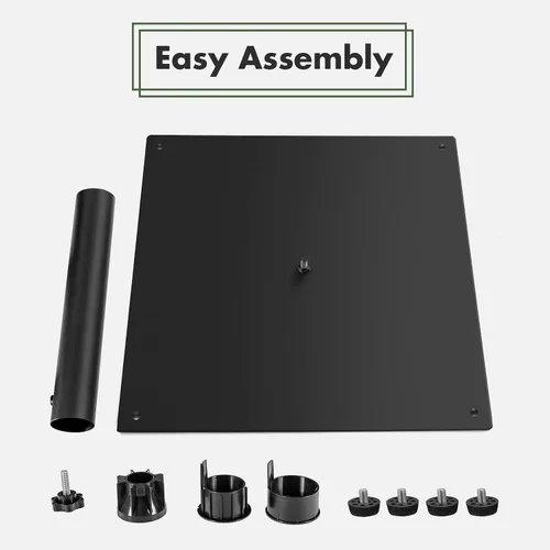 Miniatura 9 de Tangkula Base de sombrilla de patio de 35 libras, soporte de sombrilla resistente de 20 pulgadas, base cuadrada para sombrilla con almohadillas