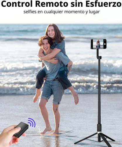 Miniatura 6 de UBeesize Trípode magnético para iPhone con control remoto, soporte de teléfono extensible de 64'' para grabación de video/vlogging, soporte N52