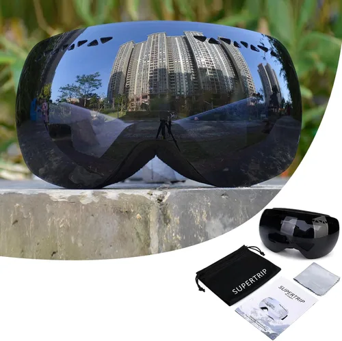 Miniatura 6 de Supertrip Gafas de esquí profesionales para hombres y mujeres, doble lente antivaho grandes esféricos, unisex, multicolor, gafas de nieve