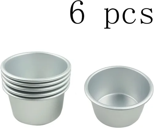 Miniatura 8 de 6 paquetes de moldes para popover, molde individual grande para muffins, taza de pudín de aluminio, molde fundido de chocolate, máquina para hornear