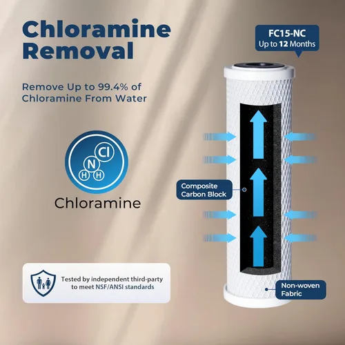 Miniatura 3 de iSpring US31-NC Sistema clásico de filtración de agua debajo del fregadero de 3 etapas para beber, reduce cloro, PFAS, filtro de agua sin tanque