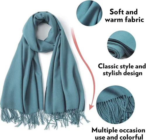 Miniatura 5 de maamgic Chales de pashmina para mujer, grandes, suaves, con sensación de cachemira, bufanda ligera