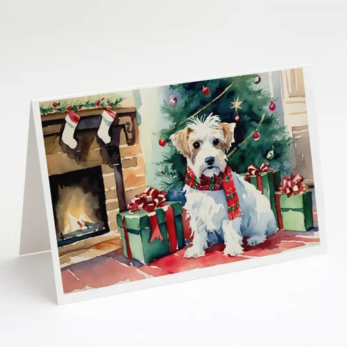 Miniatura 79 de Caroline's Treasures DAC2753GCA7P Paquete de 8 tarjetas de felicitación navideña acogedora de Husky siberiano Tarjetas en blanco con sobres