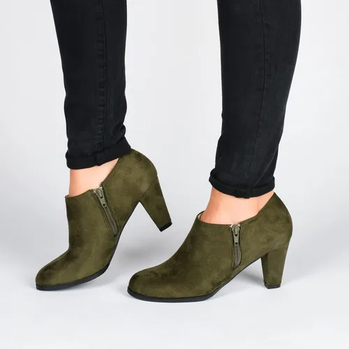 Miniatura 6 de Journee Collection Womens Sanzi Zippered High Heel Lightweight Ankle Bootie