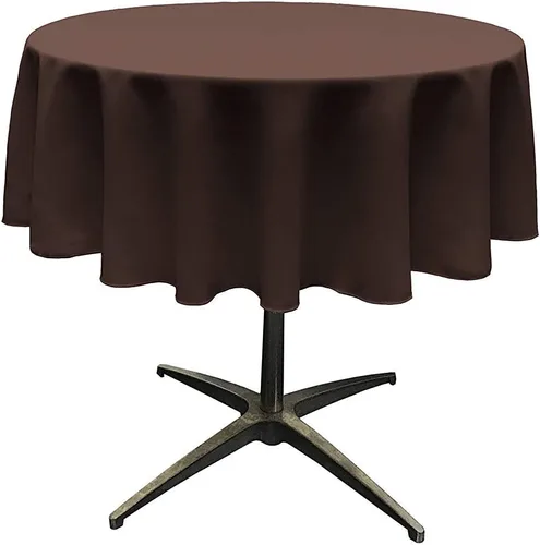 Miniatura 38 de Telón de fondo King Inc, mantel redondo de poliéster sin costuras de 58 pulgadas / superposición, bueno para mesa de café pequeña (Aqua)