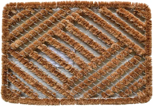 Imports Decor Felpudo en espiral, escotilla cruzada superpuesta, 16 x 24 pulgadas