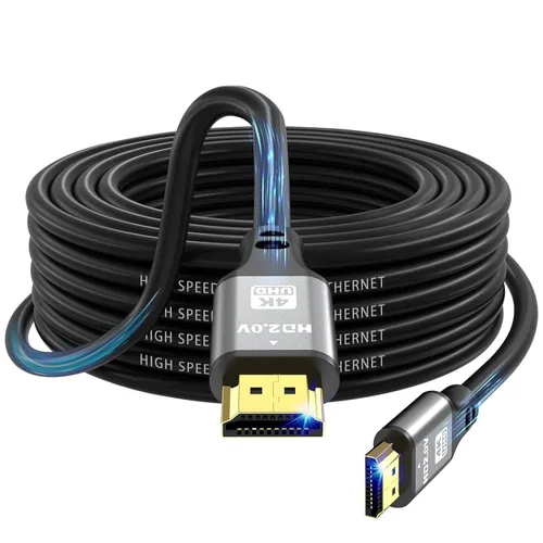 Miniatura 9 de Cable HDMI 4K de 100 pies, cable HDMI 2.0 de alta velocidad de 18 Gbps, Ultra HD, retorno de audio Ethernet, video 1080p, 3D, Arc, HDR, compatible