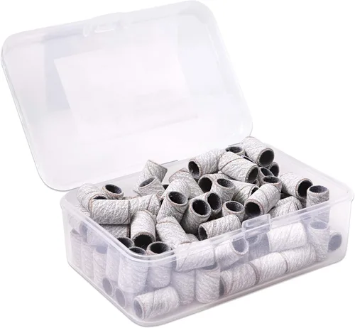 Miniatura 14 de Pana - 100 unidades de bandas para limar las uñas, con mandril color plata u oro