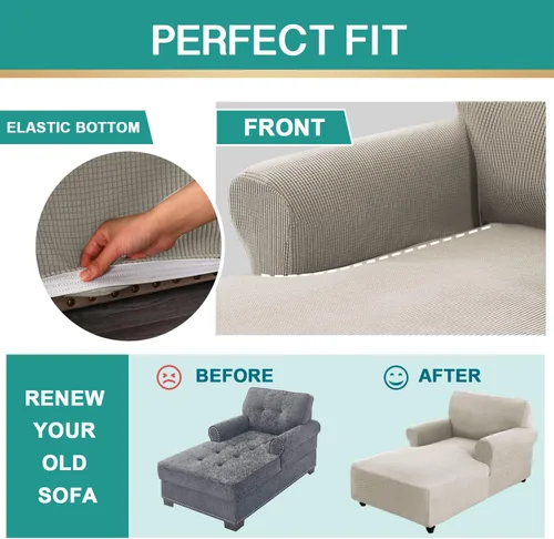 Miniatura 4 de ele ELEOPTION Funda para sillón con brazo elástico para sofá para perros y mascotas, muebles de dormitorio, funda para sofá diván, lavable