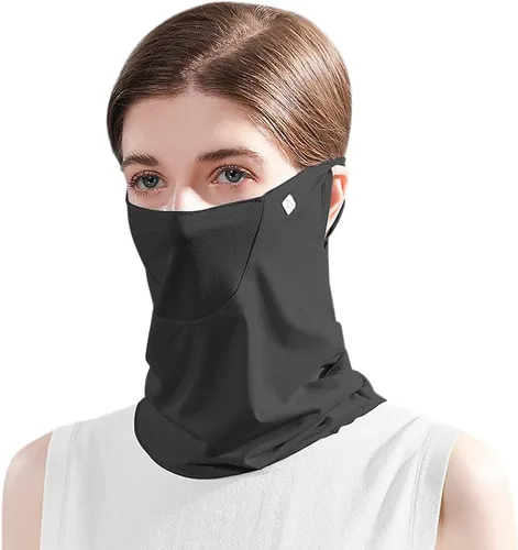 Miniatura 18 de Protector facial unisex UV multiusos protector para el cuello, polaina elástica para la cara con bucles para las orejas