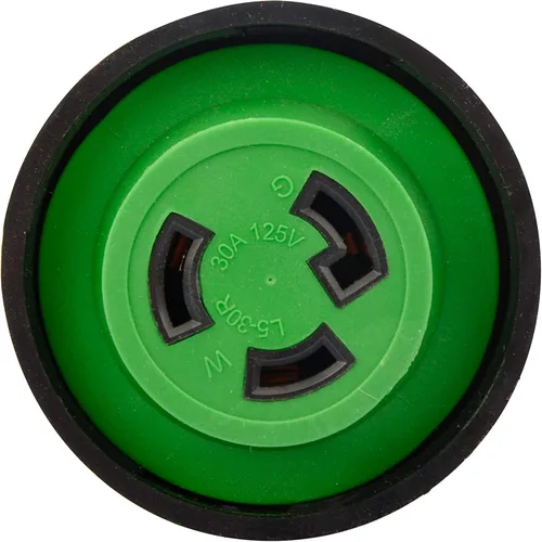Miniatura 5 de RVGUARD Adaptador RV de 30 amperios a 30 amperios con conector de bloqueo, adaptador de corriente eléctrica NEMA TT-30P a NEMA L5-30R, verde