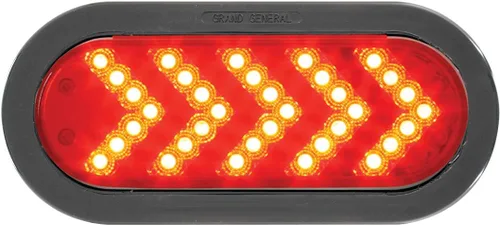 Miniatura 6 de Grand General 77126 - Luz LED (secuencial rojo ovalado de 5 flechas Spyder 35, lente roja), 1 paquete Rojo/Rojo