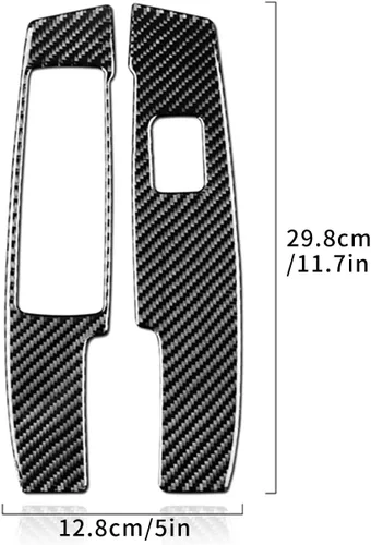 Miniatura 2 de Fibra de carbono, para accesorios de Mercedes Benz, calcomanía para panel de interruptor de elevador de ventana de puerta de automóvil para Mercedes