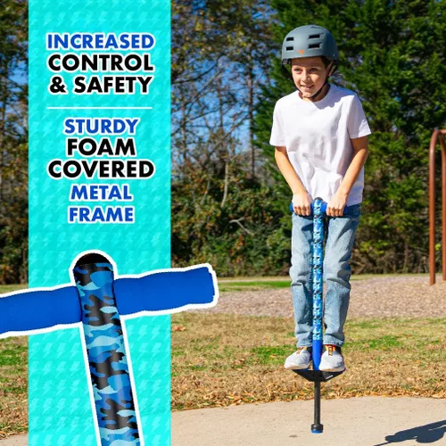 Miniatura 3 de Flybar Saltarín para niños, de 40 a 80 libras, perfecto para principiantes, mangos de espuma de fácil agarre, patas antideslizantes, juguetes al