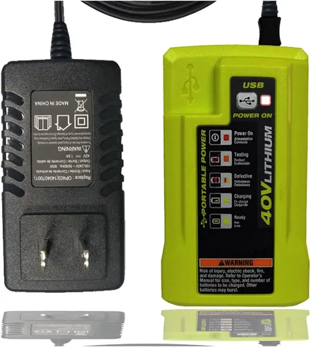 OP403 40V cargador de batería de litio reemplazar Ryobi OP403 OP404 W/USB enchufe para cargar OP4015 OP40201 OP4026 OP4026A OP4030 OP40301 OP4040