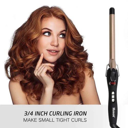 Miniatura 7 de Rizador de pelo de 1 pulgada y 0.984 in, rizador con estante, pinzas delgadas de cerámica de turmalina para cabello corto y largo ajustable