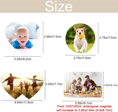 Miniatura 4 de Imán personalizado para añadir tu foto, imanes de nevera, decoración del hogar, fotos para refrigerador, oficina y cocina (rectángulo, 1 unidad)