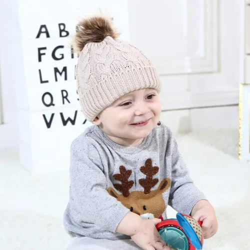 Miniatura 10 de Gorro de invierno para niñas pequeñas Zando, con pompones, gorras tejidas para bebés y niños
