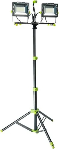 Miniatura 12 de PowerSmith Luz de trabajo LED de doble cabezal de 30,000 lúmenes con trípode de metal ajustable de 80 pulgadas con bloqueo giratorio y cable